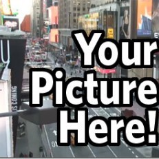 Você envia sua foto e aparece em um telão na Time Square Você envia sua foto e aparece em um telão na Time Square